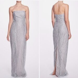Marchesa Notte Strapless Column Gown